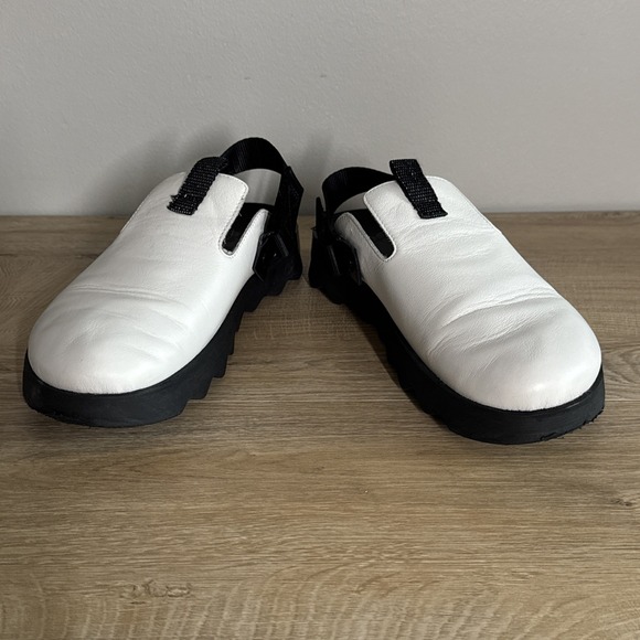 Sorel Viibe Clog Womens 10 White Leather Slingback Casual Platform Neutral - Picture 7 of 15